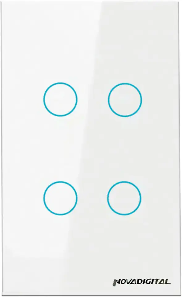 Interruptor 4x2 Smart Wifi Inteligente Nova Digital 4 Botões Lite