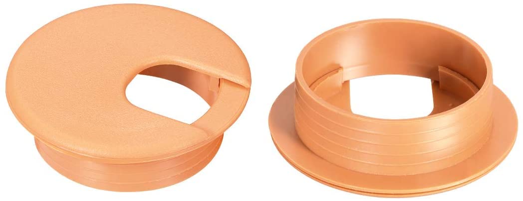 Passe-fil de bureau 2 pouces XYWHPGV, lot de 30 pièces orange pour organiser les câbles