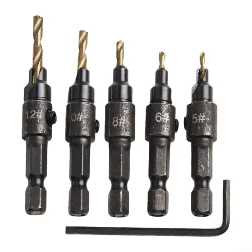 Bohrer Kit mit Schnellwechsel System Schwarz Metall
