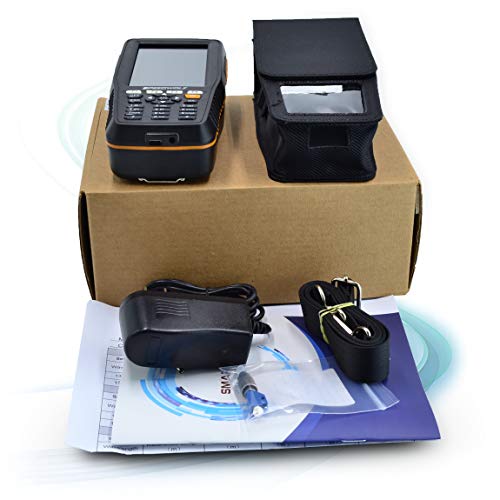 SUWOLF 1310/1550nm 22/20dB Handheld 4in1 Mini OTDR +VFL+OPM+OLS 4” Touchscreen 60Km Glasfaser Tester/LWL Tester/Optische Zeitbereichs-Reflektometer mit SC(APC)+FC(APC)+FC zu LC(APC) Adapter