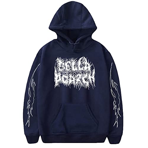 Bella Poarch Logo Hoodie Men Women HipHop Vintage Casual Long Sleeve Hooded Streetwear