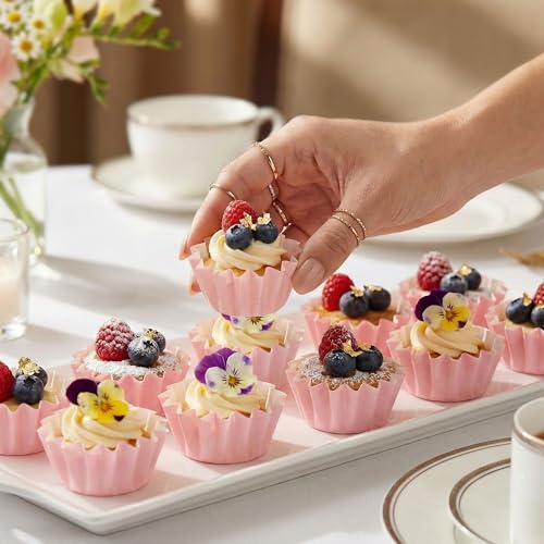 Restaurantware Paper Baking Cups 200 Count 0.4 Ounce Paper Greaseproof Muffin Liners, 2 Inches Disposable Baking Cups Flared Design Pink for Oven and Freezer Use by Restaurantware - Image 5