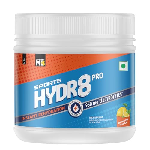 Image of MuscleBlaze Sports Hydr8 PRO (Lemon Lime, 300g, 30 Servings) 950mg Electrolytes | For Instant Rehydration & Energy