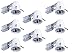 Hyperikon 4" Recessed Remodel Can, Air Tight Housing, Line Voltage, LED Recessed Lighting Retrofit Kit with TP24 Connector and E26 Socket, 50W Maximum, UL-Listed (8 Pack)