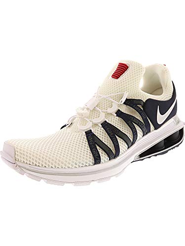 Nike Mens Shox Gravity Running Shoes White/Metallic Silver-White-Obsidian - 10