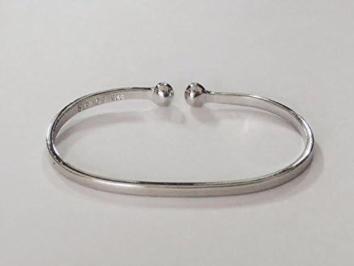 Sovats 925 Sterling Silver Open Cuff Ring, Minimalist Adjustable Band with Ball Ends for Women - Image 4