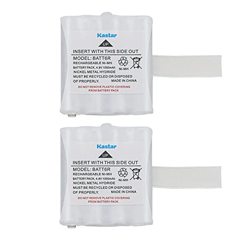 Kastar 2-Pack BATT6RW Battery Compatible with Midland BATT-6R BATT6R AVP-8 AVP8 Battery and Midland CXT250 CXT280 XT24 XT25 XT26 XT27 XT29 GTX635 GTX650 GTX661 Two Way Series