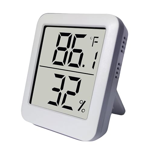 Image of Large Digital Reptile Thermometer and Humidity Gauge, Bearded Dragon Tank Accessories, Hygrometer for Leopard Geckos, Crested Geckos, Hermit Crabs, Ball Pythons