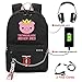 Technoblade Laptop Backpack College School Bookbag for Women Men Travel Backpack with USB Charging Port, Black06