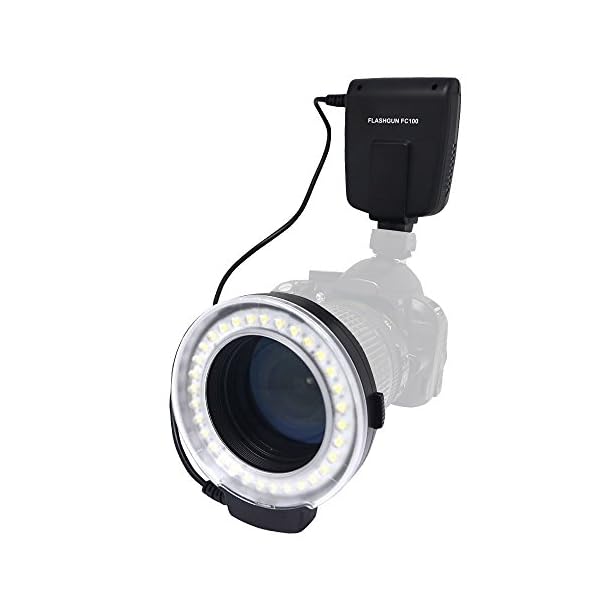 Mcoplus MK-FC100 GN15 LED Makro Ring Flash Light Kit für Sony A6000/A6300/A6400/A6500/A6600/A7/A72/A73/A74/A A350 A500…
