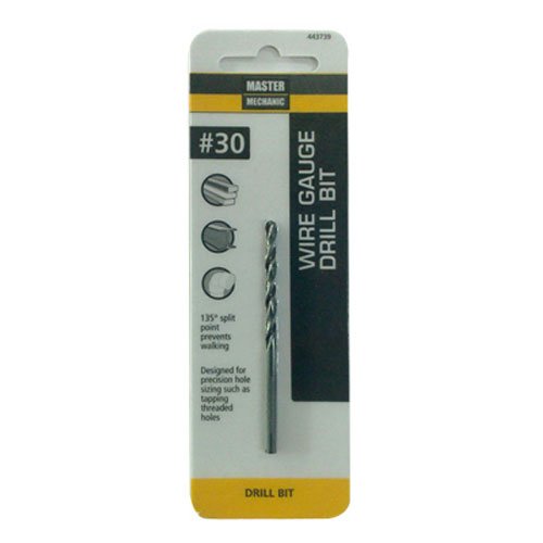Master Mechanic #30 Wire-Gauge Drill Bit, Black Oxide, 2-3/4 in Length, 135° Start-Tip