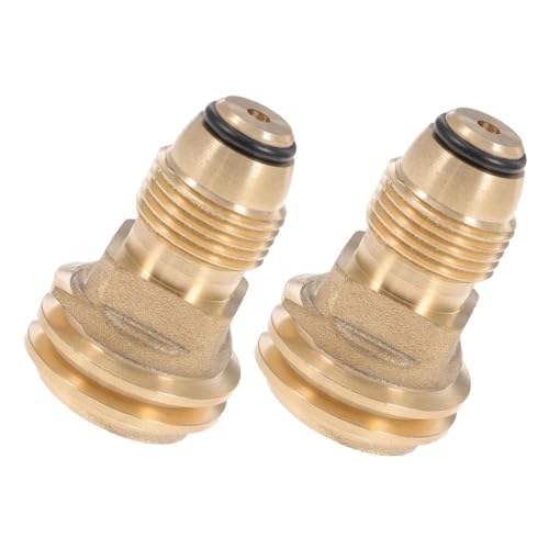 TOPBATHY 2stücke Gasanschlussadapter Für Propanflaschen Gaskonvertierungsset Kompatibel Mit Reglern Aus Gummi Und Kupfer Langlebig Und Sicher Für Gasgrillflaschen Camping Und Outdoor-kochbe