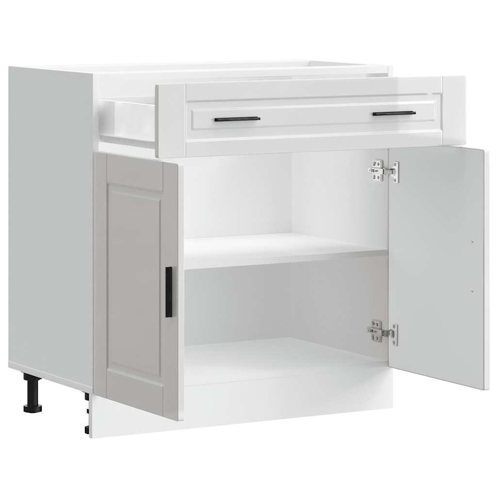vidaXL Armoire de Cuisine Porto Blanc Brillant Bois ingénierie
