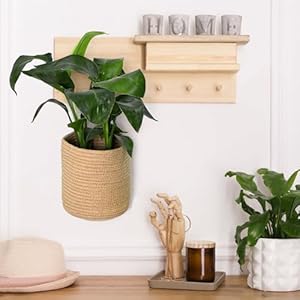 2 Pack Hanging Basket, Small Wall Baskets for Organizing, Wicker Boho Wall Decor Set, Indoor Hanging Plant Holder, Rattan Woven Organizer for Home Decor, Farmhouse Storage Bin, Jute 2 Pack Hanging Basket Small Wall Baskets for Organizing Wicker Boho Wall Decor Set Indoor Hanging Plant Holder Rattan Woven Organizer for Home Decor Farmhouse Storage Bin Jute