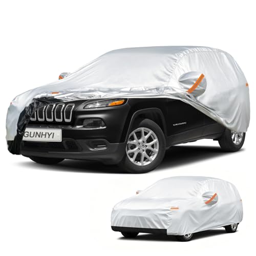 Image of GUNHYI Car Cover Custom Fit Jeep Cherokee (2013-2026) Waterproof for Automobiles, Oxford Sun Rain Dust Snow Protection (Ships from US Warehouse, Delivery 3-8 Days)