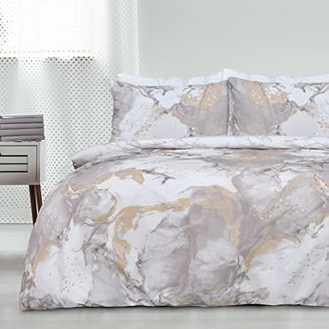 Sleepdown Gold Reversible Duvet Cover Set Cover
