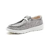 Colgo Women's Slip-on Loafers, Casual Lace-up Walking Boat Shoes, Lightweight Canvas Women Shoes(Iro