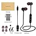 Wireless Headphones, Sport Earphones in Ear HD Stereo Earbuds Noise Cancelling Headset with Mic and IPX4 Sweatproof, Black