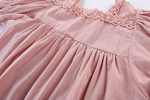 Mud Kingdom Girls Long Sleeve Blouse Button Down Solid Color Loose Fit4