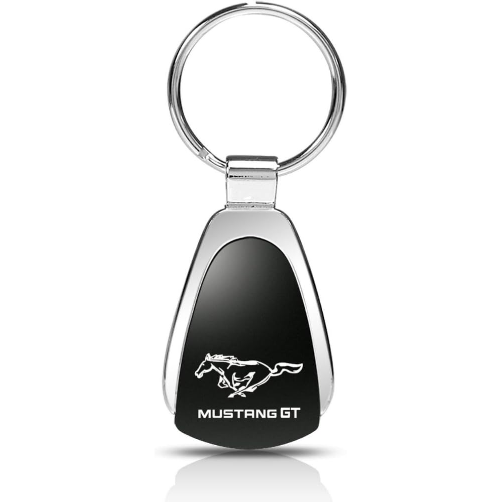 Porte-clés Ford Mustang GT gravé au laser en forme de goutte