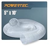 POWERTEC 70220 PVC Flexible Dust Collection Hose, 5