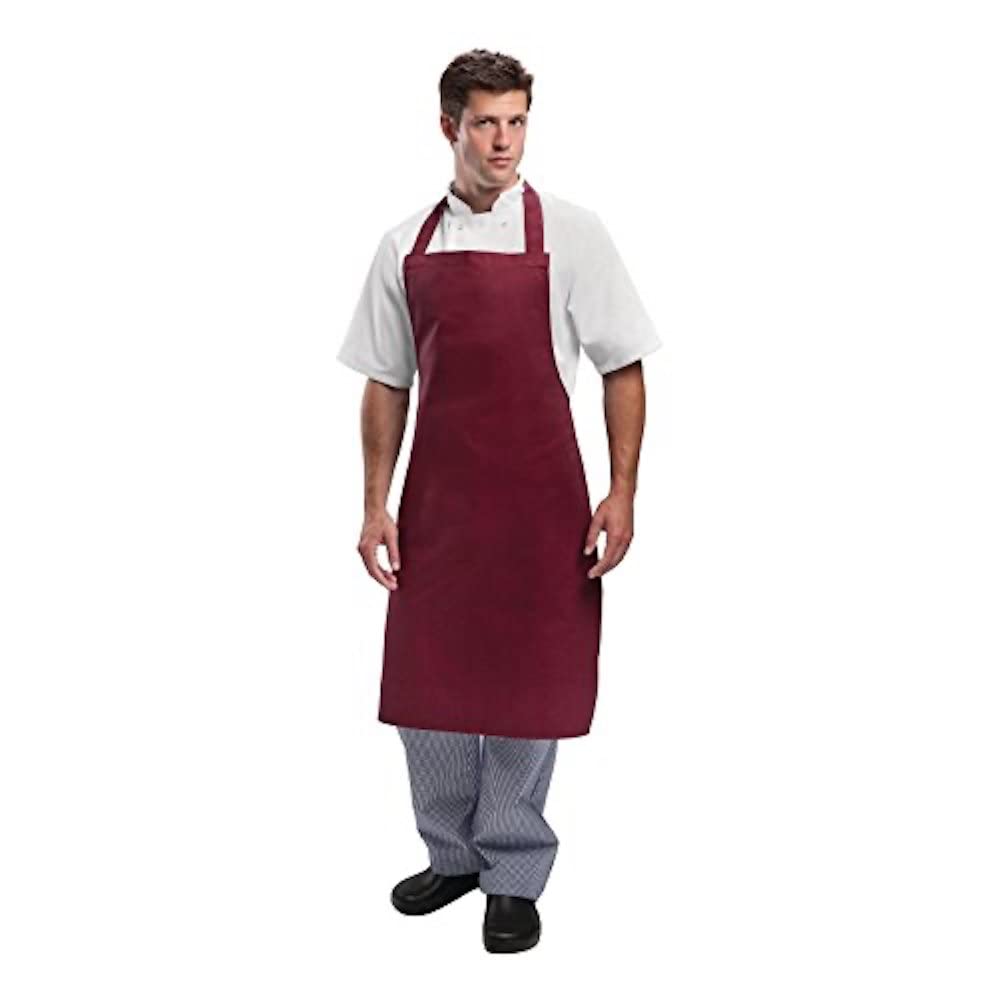 Whites Chefs Apparel B428 Polyester-Baumwoll-Lätzchen-Schürze, Schokolade