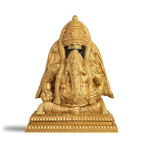 Image of SILAII Pillayarpatti Karpaga Vinayagar Idol - Sacred Wish-Granting Ganesha Murti Showpiece & Statue for Home Decor, Pooja Room, House Warming Gifts (Gold, 6 INCHES)