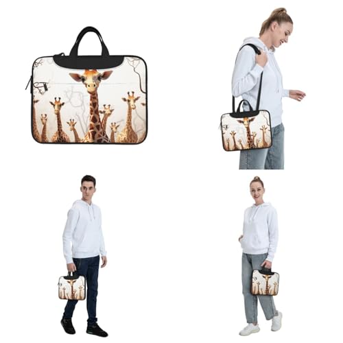 Bolso Tote para Laptop con Estampado de Jirafas miniatura 7