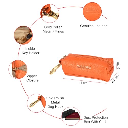 Image of Sassora Premium Leather Key Pouch For Car & Other Keys