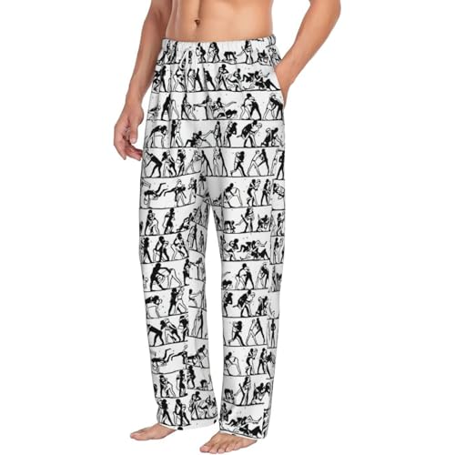 Wrestlers Sports Print Lounge Waistband Drawstring Mens Pajama Pants Fashion Custom Sleepwear2