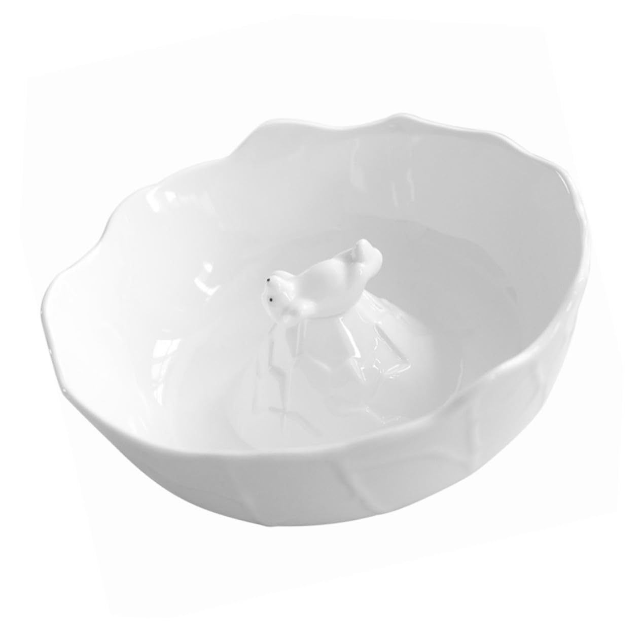Bol en céramique blanc d'ours pour desserts lavable facilement