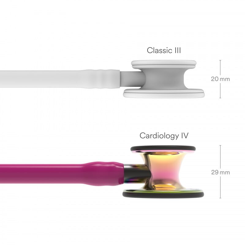 Stetoscopio 3M Littmann Cardiology IV con Incisione Gratuita + Penlight (Lampone/Rainbow Edition/High Polish/Smoke Stem)