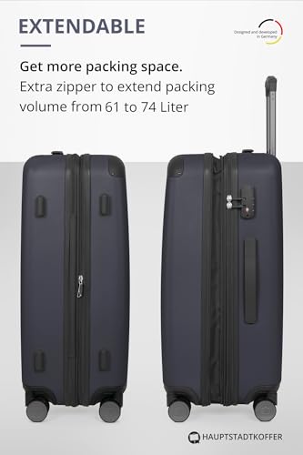 Image of HAUPTSTADTKOFFER Spree Luggage Suitcase Hardside Spinner Trolley Expandable 24 TSA Darkblue