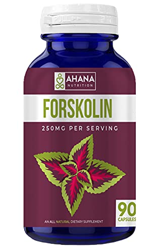 Forskolin Capsules by Ahana Nutrition - Forskolin Extract to Help with Weight Management, Healthy Appetite Support and Assists with Metabolic Maintenance * (250mg â€“ 90 Capsules)