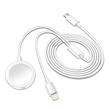 2023 Upgraded for Apple Watch Charger,2-in-1 USB C Charger for iWatch & iPhone,[Portable] Magnetic Fast Charging Cable Compatible with iWatch Series/Ultra/8/7/6/5/SE & iPhone14/13/12/iPad