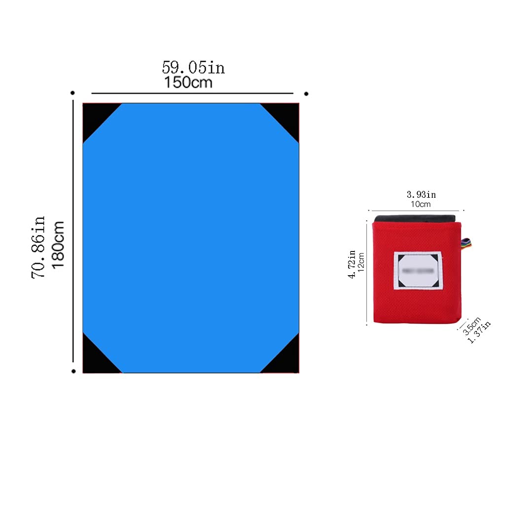 Estera de playa Picnic Mat Mat de camping de tamaño pequeño Portátil al aire libre adecuado para alfombrillas de playa y esteras de césped Manta de picnic ( Color : A , Size : 70.86x59.05in )