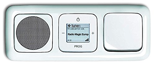Busch Jäger Unterputz WLAN iNet Internet Radio 8216 U (8216U) alpinweiß Komplett-Set Reflex SI Lautsprecher + Radioeinheit + Abdeckungen +