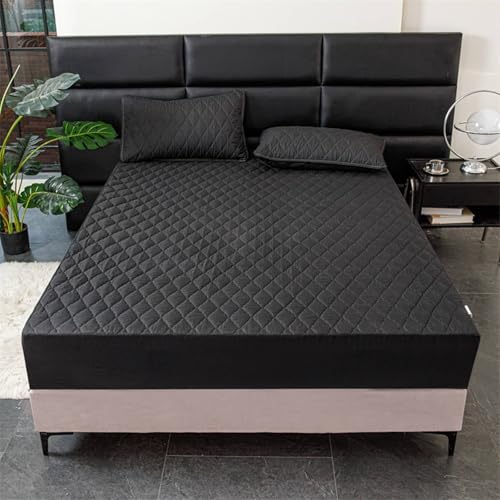 Bedsheets Vintage Bedsheets Black Lattice Textured Microfiber 79 x 63 Inches (No Pillowcase) for All Season Upgrade