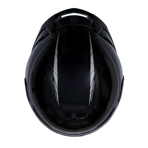 Image of AXXIS FF109BSV Eagle SV Full Face Helmet with Spoiler | Solid A1 Gloss Black | DOT & ECE Certified | Dual Visor | Polycarbonate Shell | Pinlock Ready | Anti-Scratch Treated Visor