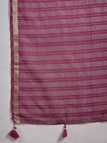 Image of AKHILAM Women's Kanjivaram Woven Soft Silk Saree With Blouse Piece