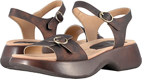 Dansko Women's Lynnie Sandal, Dark Bronze Metallic Leather, 40 M EU (9.5-10 US)