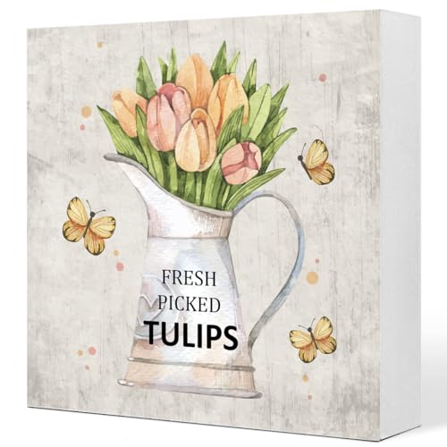 Farmhousespringwoodensignspringwoodsigndeskdecorrusticfreshpickedtulipswoodenboxsignspringdecorationsforhomefarmhouseshelftabledecor Urban Country Home Decor Farmhouse spring wooden signspring wood sign desk decorrustic fresh picked tulips wooden box signspring decorations for home farmhouse shelf table decor urban country home decor