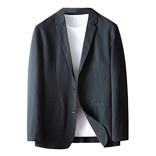 Veste de costume homme légère Kelsiop blazer décontracté froissé