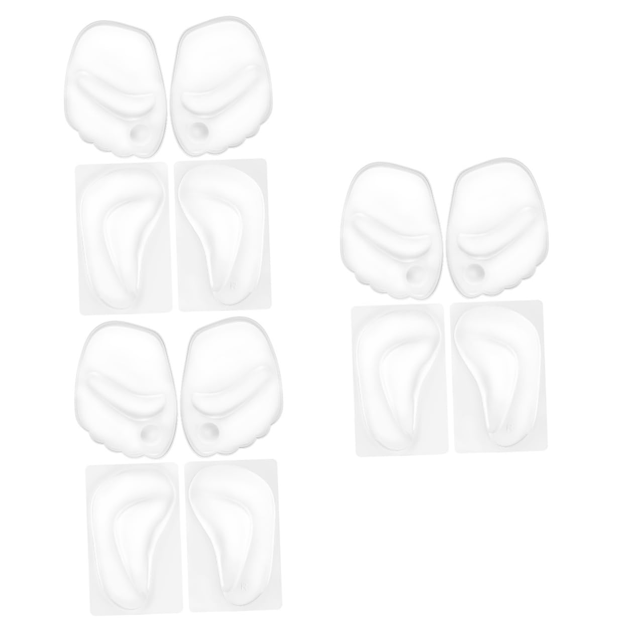 FRCOLOR 6 Pairs Silicone Mat Arch Support Inserts Forefoot Pads for Women Metatarsal Pads Arch Insert Support Arch Support for High Heels Shoe Inserts for Forefeet Pads Arch Pads