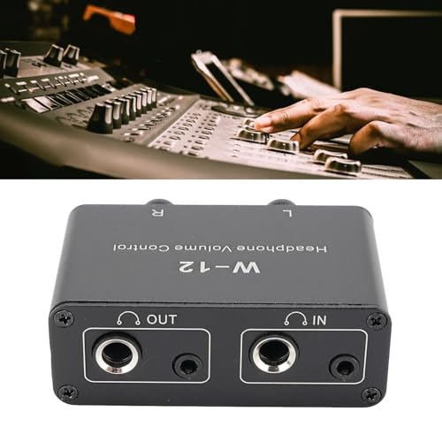 Controlador de Volumen Estéreo para Equipos de Estudio y Auriculares, Atenuador de Volumen con Caja de Aluminio Negro, 1 Unidad miniatura 4