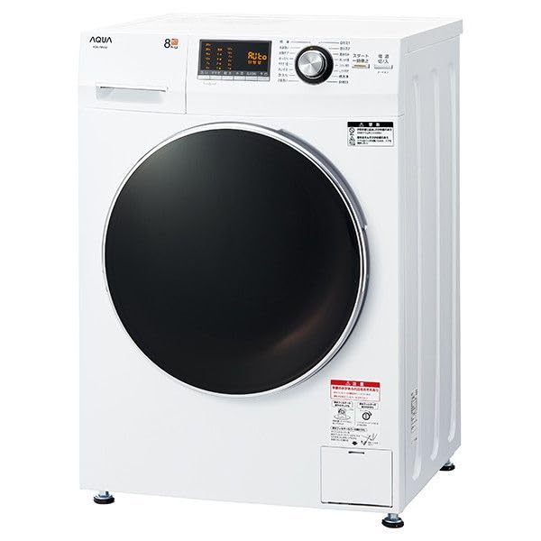 Amazon | AQUA AQW-F8N ホワイト [ドラム式洗濯機 (8.0kg) 左開き