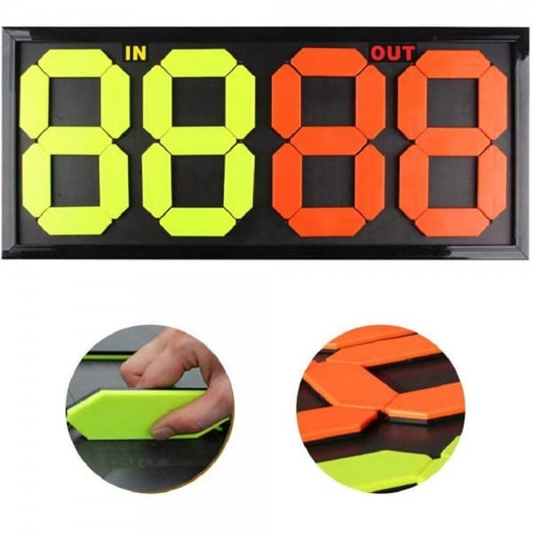 Trade Shop - Tabellone Sostituzione Portatile Arbitro Partita di Calcio Display 83x38 Cm