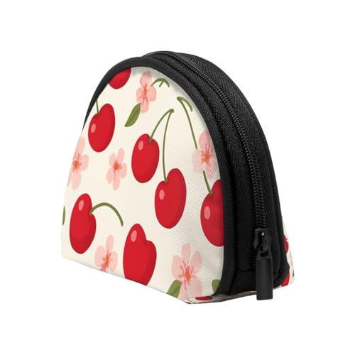 Portable Coin Purse Cherry Sakura Blossom Mini Zippered Money Pouch Card Holder4