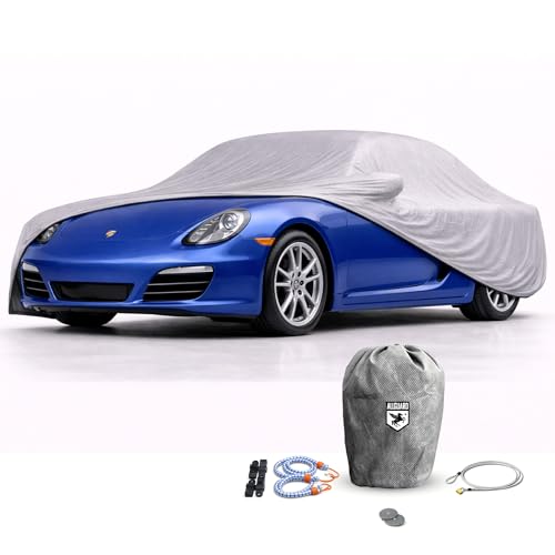 Image of Weatherproof Max Car Cover & Warranty Compatible with Porsche 2012-2016 Boxster - Outdoor Cover Theft Cable Lock Car Accessories Better Than Waterproof