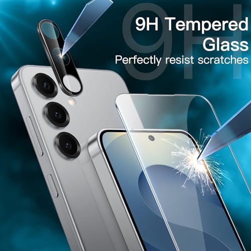 Image of JETech Screen Protector for Galaxy S25, with Camera Lens Protector, 2+2Pack